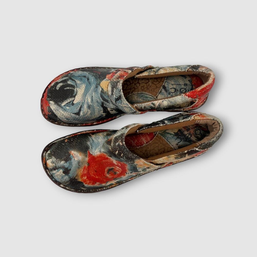 b.o.c. by Born Floral Clogs Women’s Size 7/38 Slip-On Comfort Shoes - Picture 6 of 9
